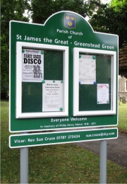 Two Door Superior External Church Notice Board